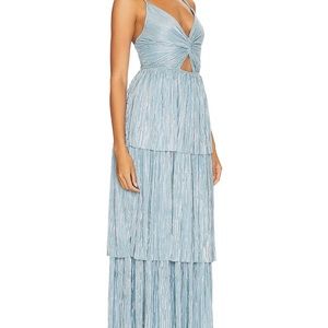 Brand New with tags Sabina Musayev Rachel dress in blue topaz.